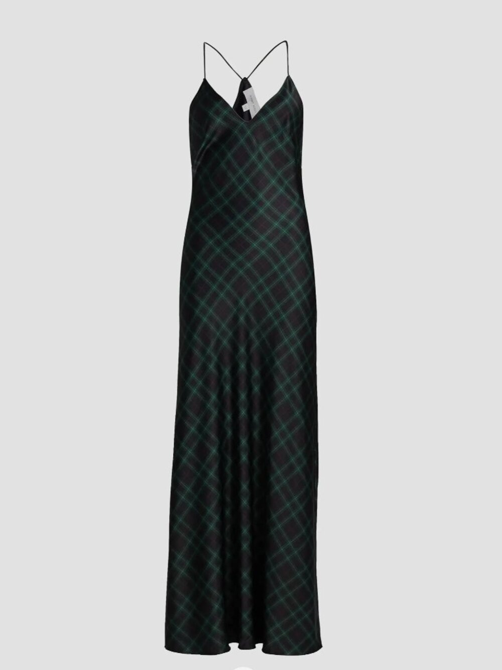 Ronny Kobo Plaid V Neck Slip Dress